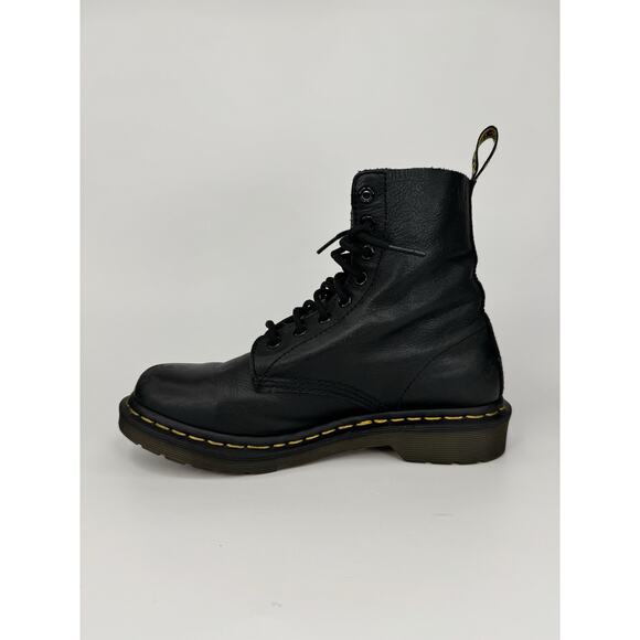 Dr. Martens 1460 Black Leather Lace Up Boots Size Womens 9 Docs Grunge Rock Goth - Picture 4 of 12